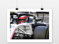 F1 Sportauto Wit poster met witte rand