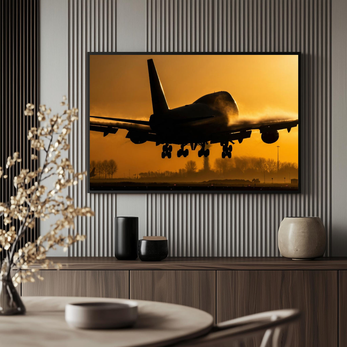 Silhouette au Décollage dans un intérieur