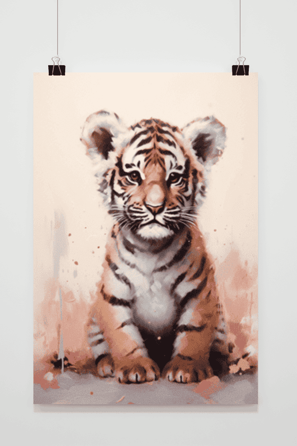 Welpe Rosa Poster
