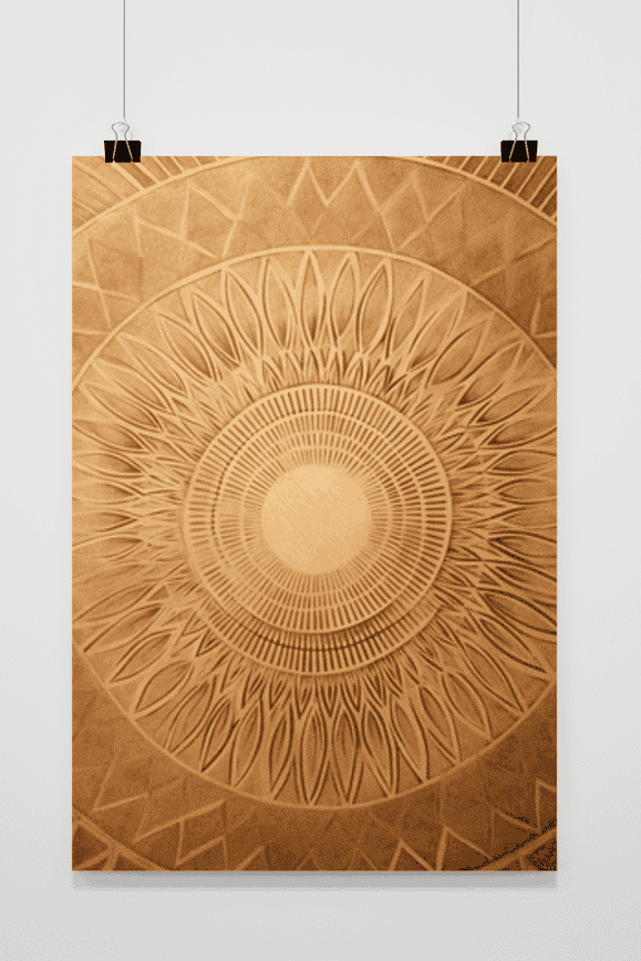 Goud Bruine Mandala poster