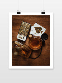 Whisky Kaarten poster met witte rand
