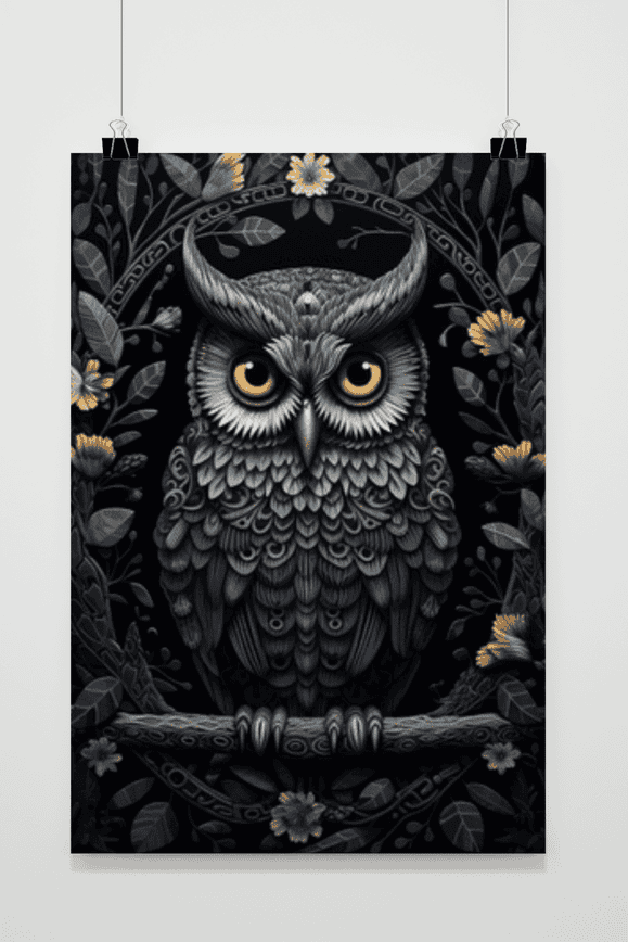Eule Mandala Poster