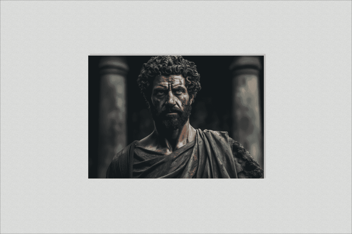 Marcus Aurelius en un interior