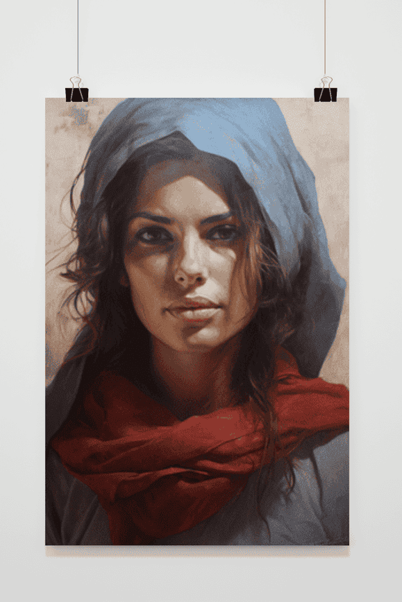 Póster Mujer con Hiyab de 25 Artstreet