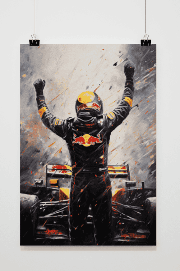 Póster Max Verstappen Abstracto de 25 Artstreet
