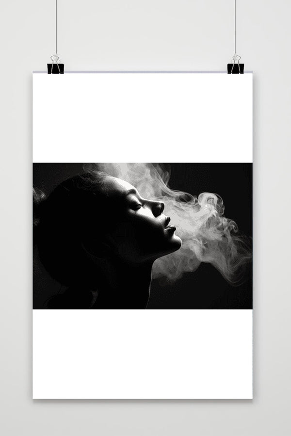 Póster Mujer en Humo