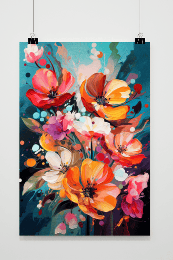 Póster Flores de Colores de 25 Artstreet