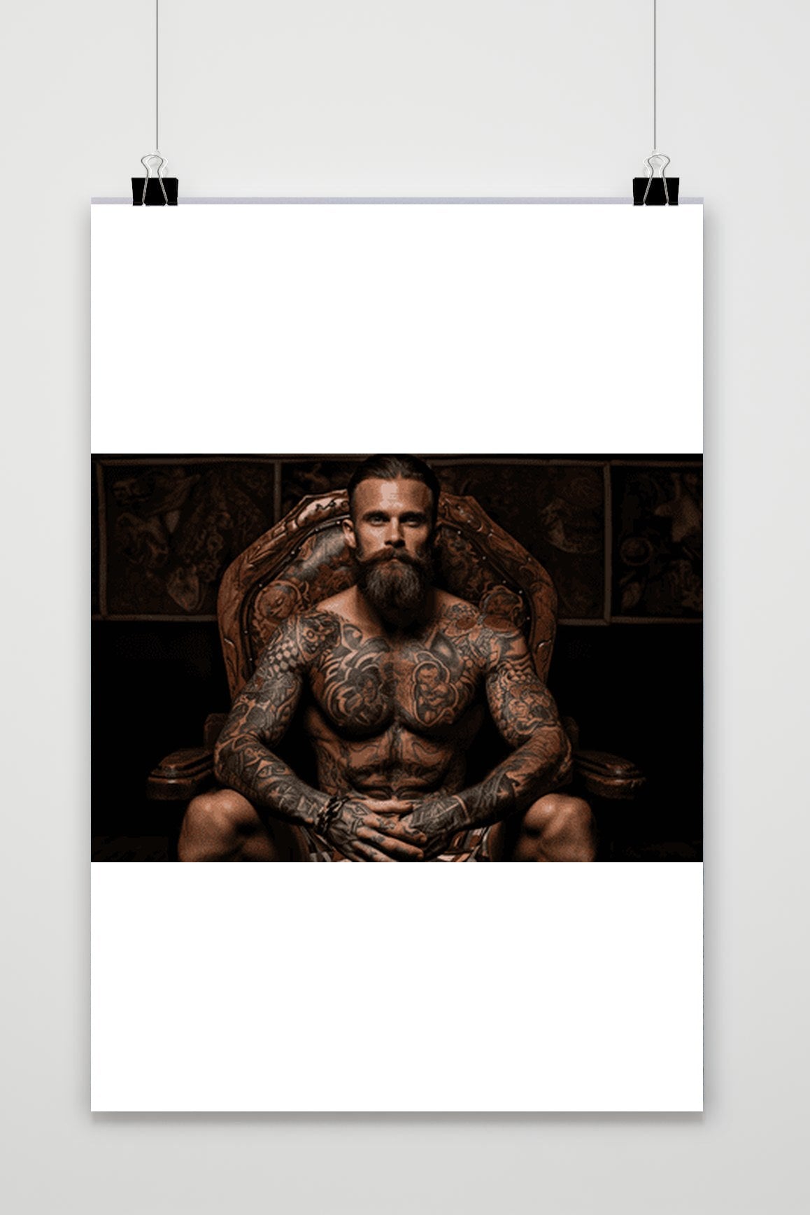 Affiche Modèle Tatoué de 25 Artstreet