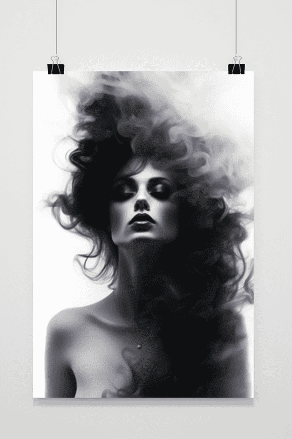 Póster Mujer en Blanco y Negro