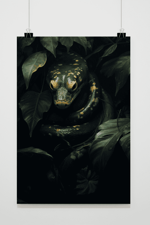 Póster Serpiente en la Selva de 25 Artstreet