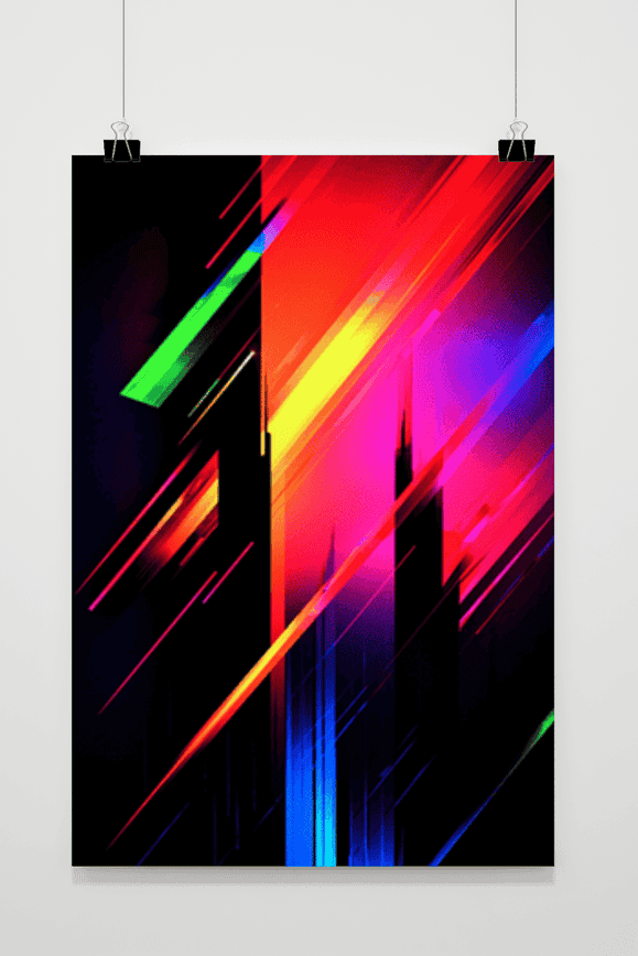 Affiche Rayures Abstraites de 25 Artstreet