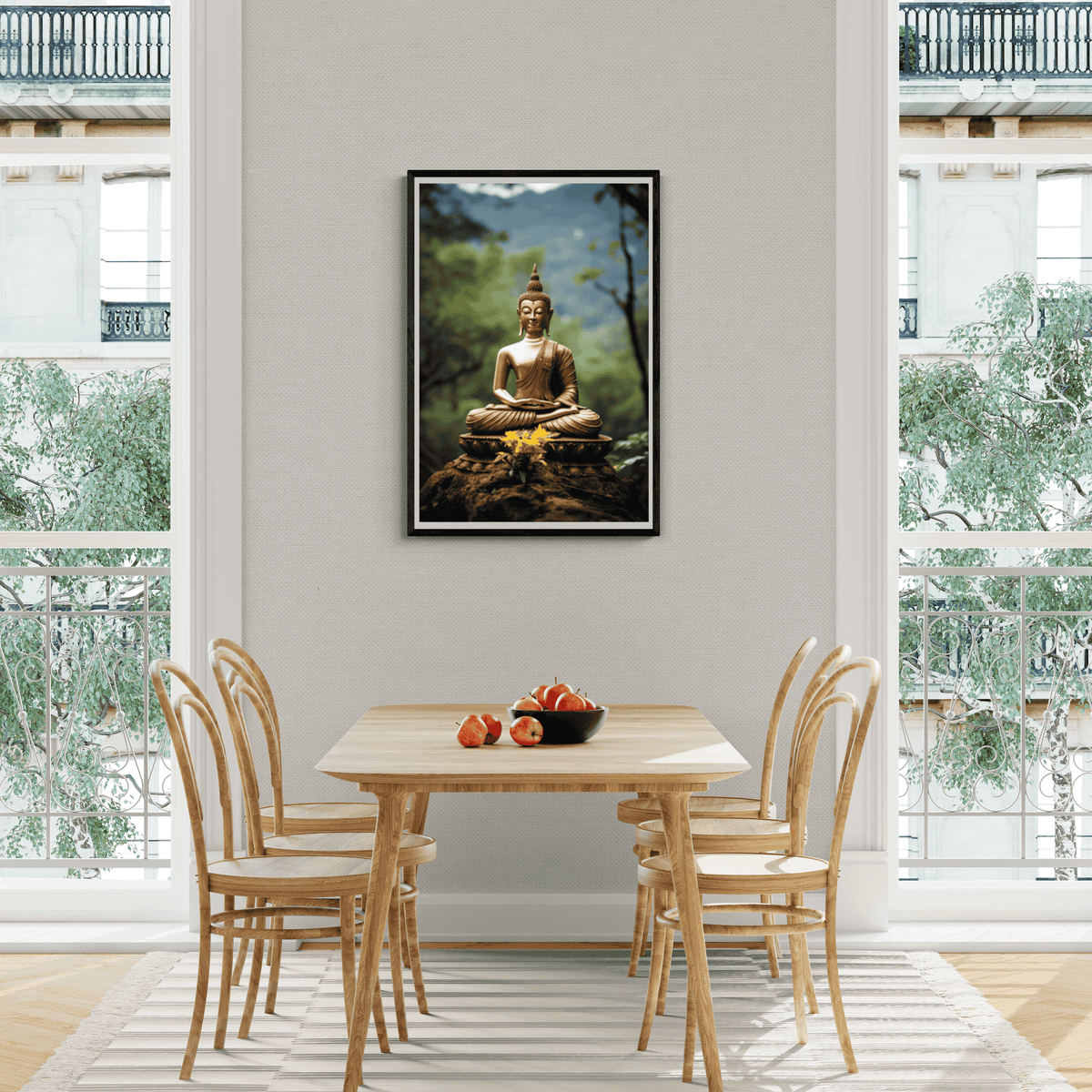 Statue de Bouddha dans un intérieur