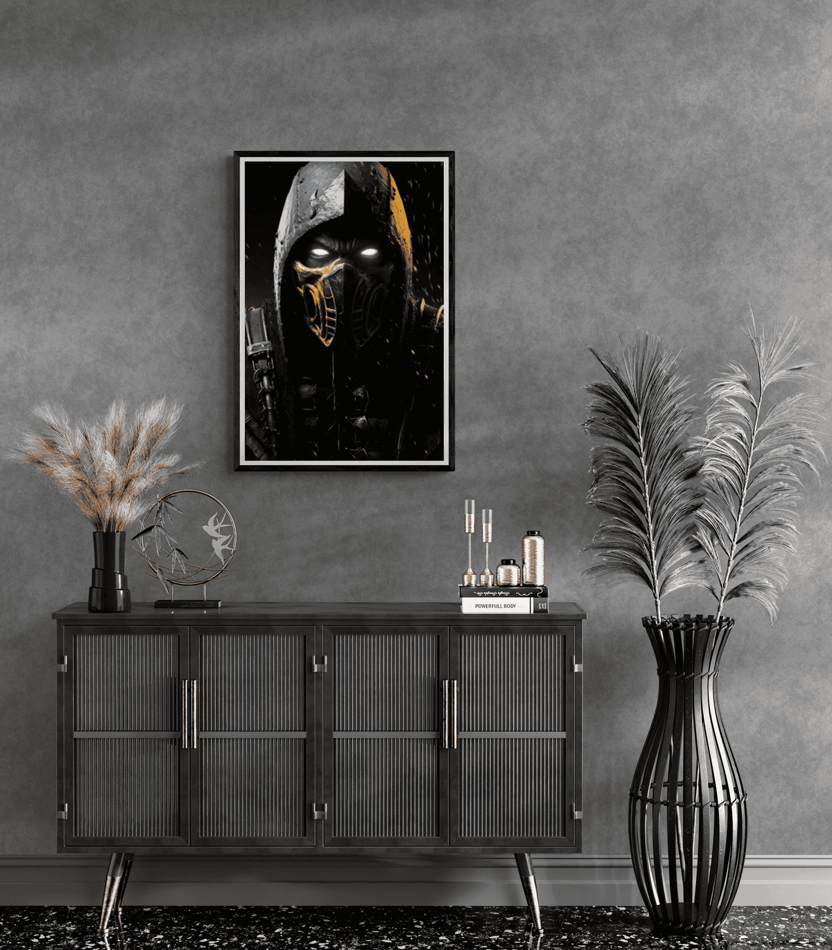Scorpio Mortal Kombat dans un intérieur