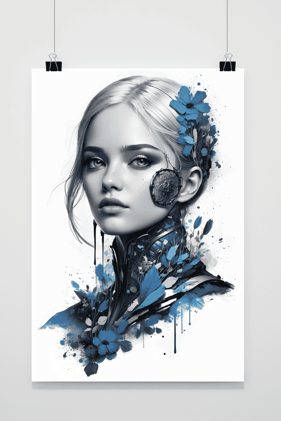 Póster Mujer Azul de 25 Artstreet
