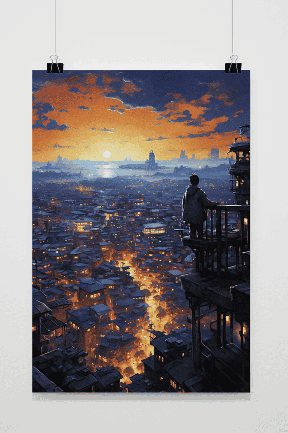Póster Vista del Pueblo de 25 Artstreet