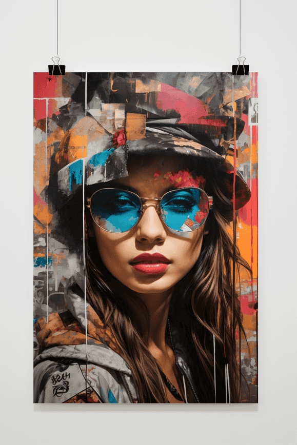 Affiche Femme aux Lunettes