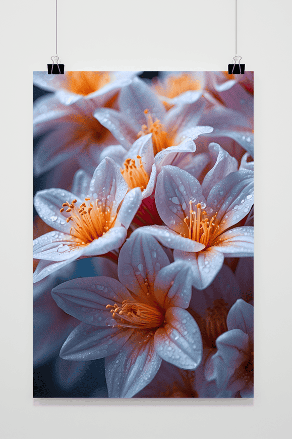 Natte Bloemen poster