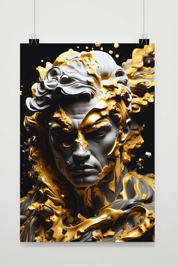 Goud Standbeeld poster