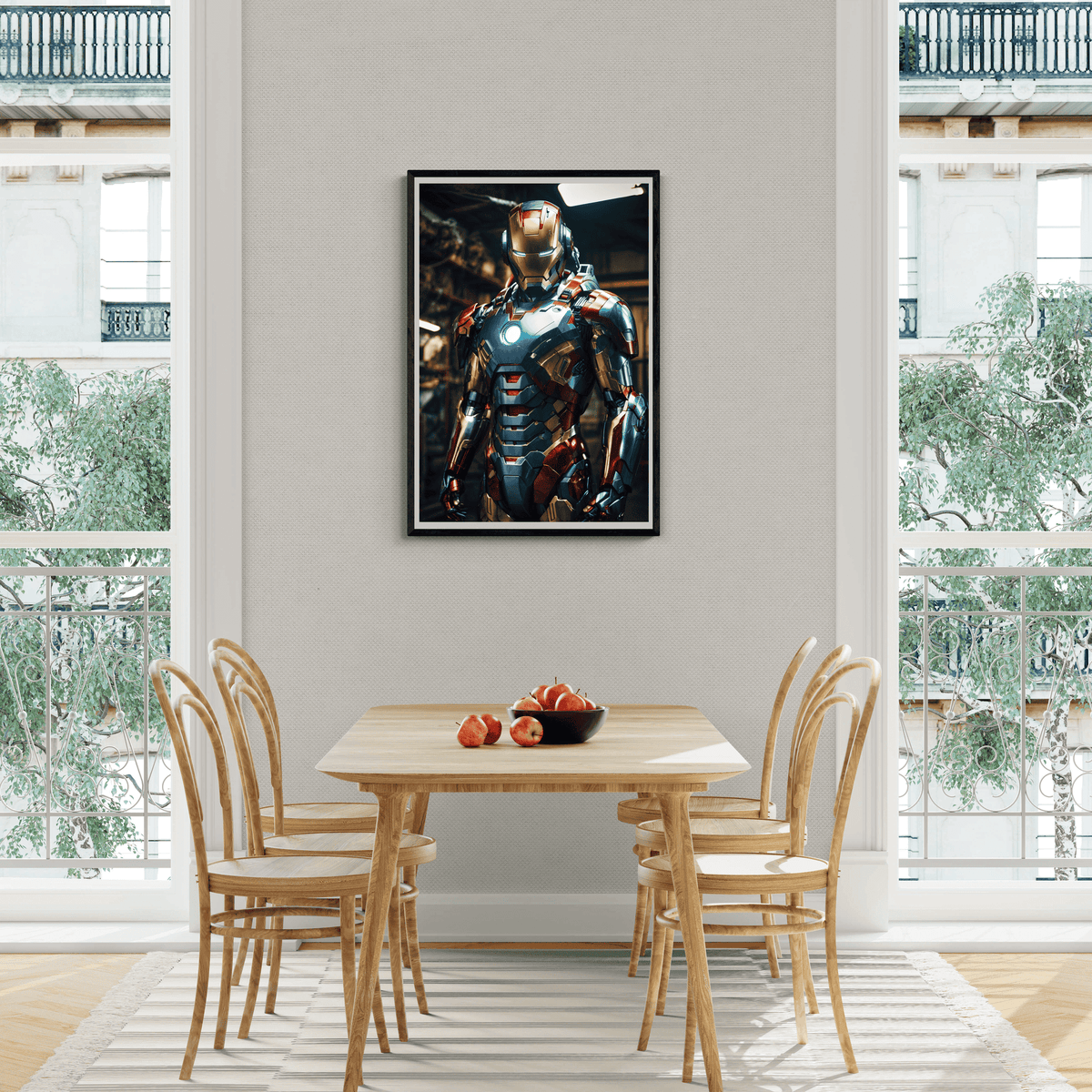 Iron Man Hierro en un interior