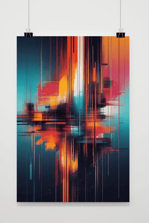 Bunte Linien Poster