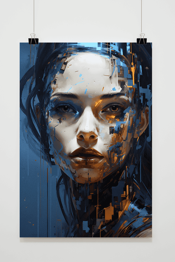Póster Mujer Futurista de 25 Artstreet