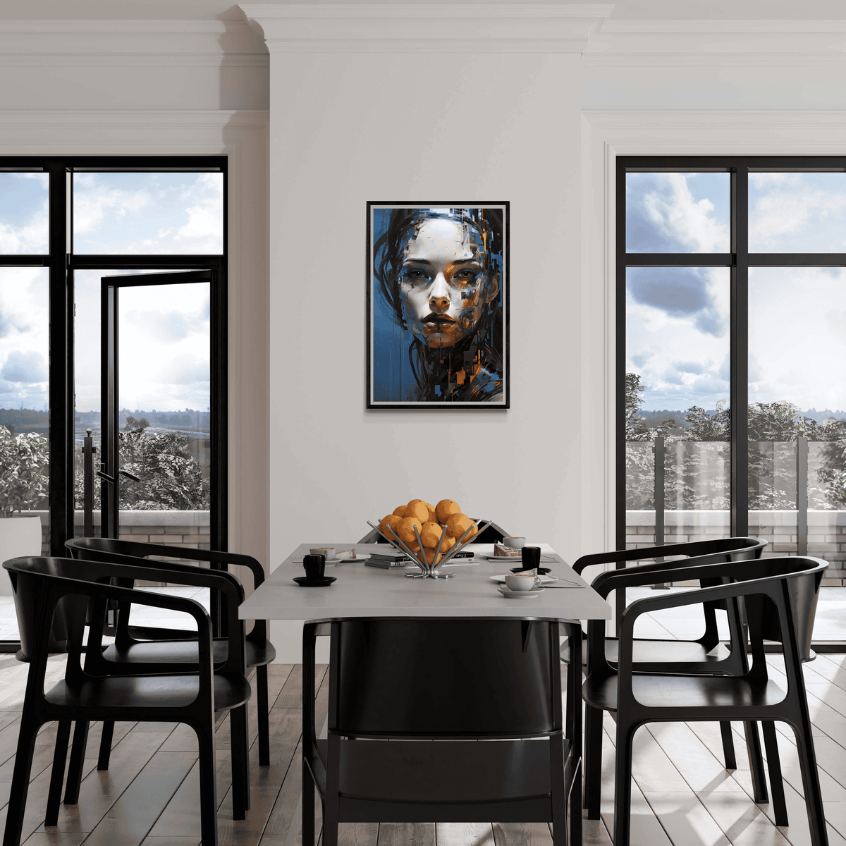 Mujer Futurista en un interior