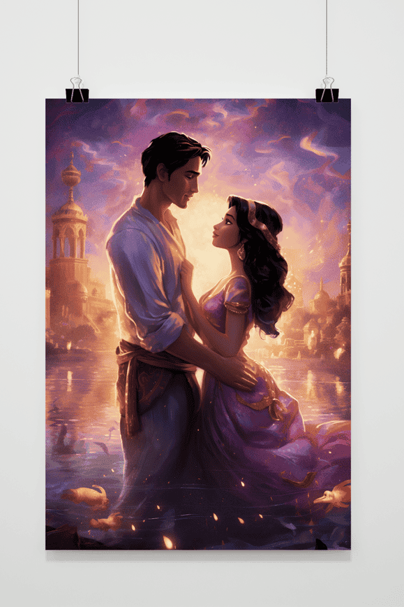 Póster Aladdin y Jasmine