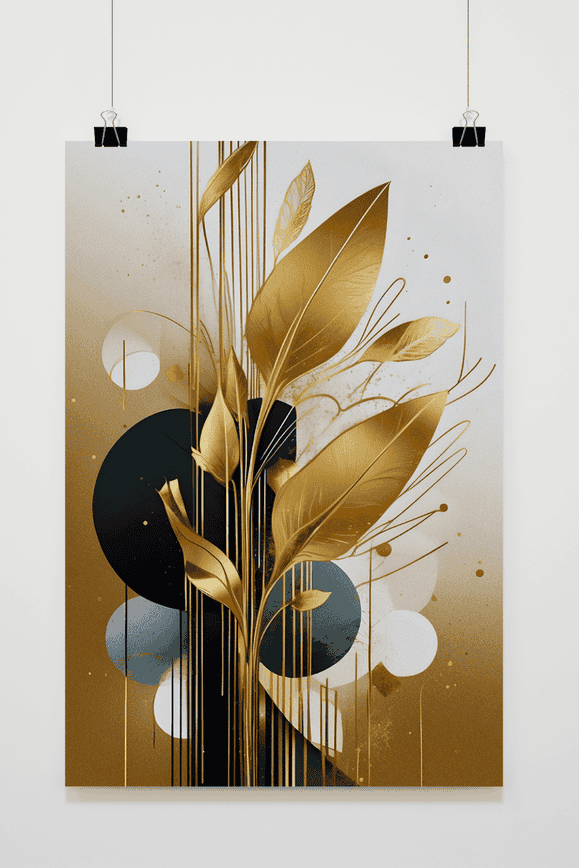 Abstract Bladgoud poster