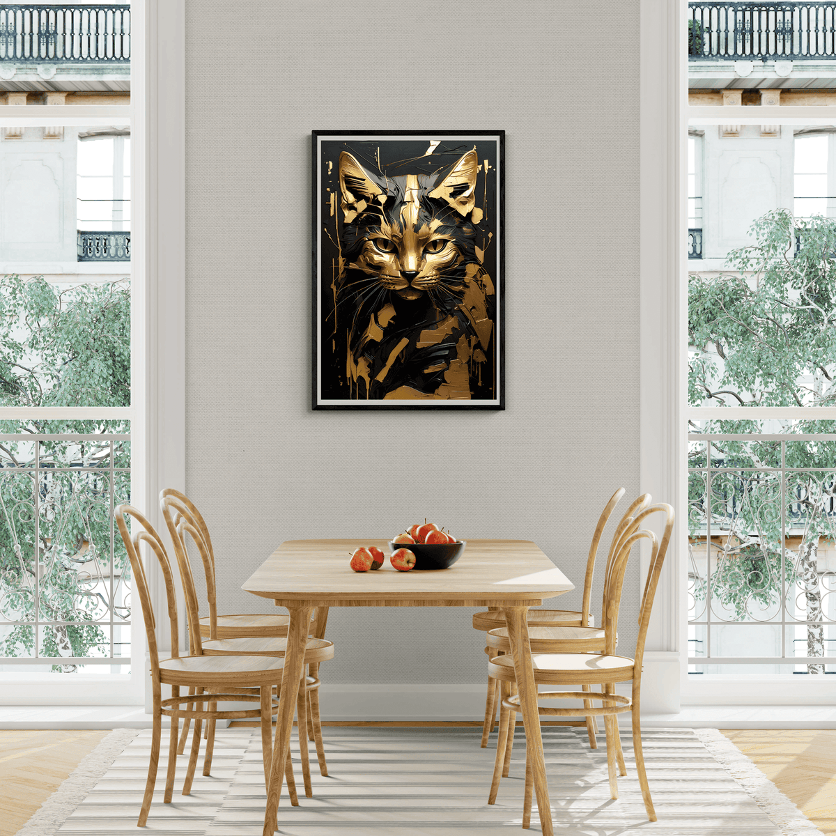 Gato Dorado en un interior