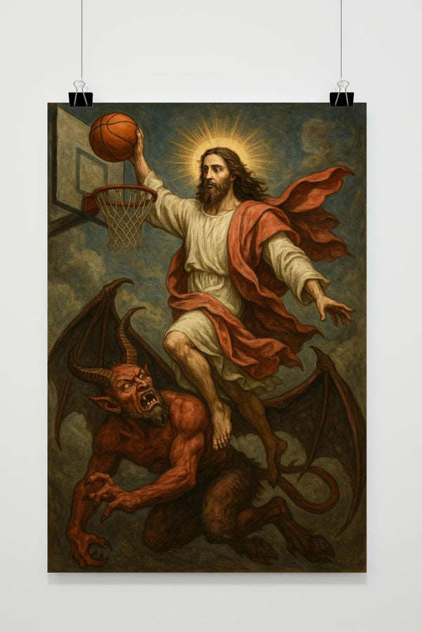Jesus Devil Basketball poster