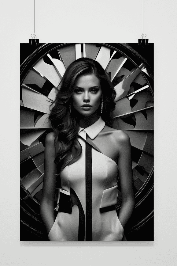Póster Modelo Femenino Abstracto