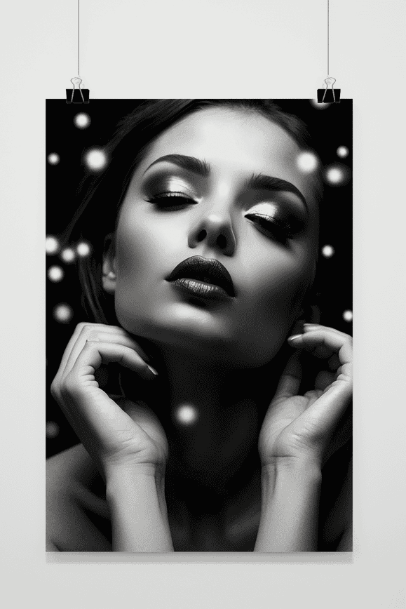 Póster Mujer Blanco y Negro Brillante de 25 Artstreet