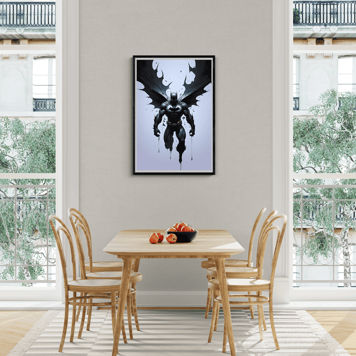 Batman Alas Abstracto en un interior