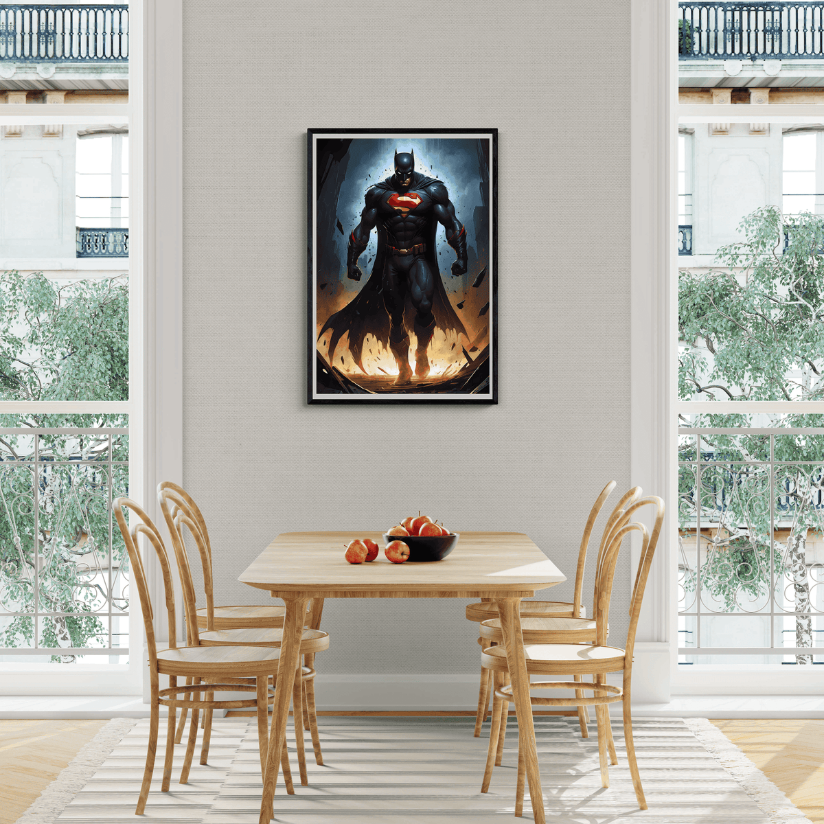 Batman Superman en un interior