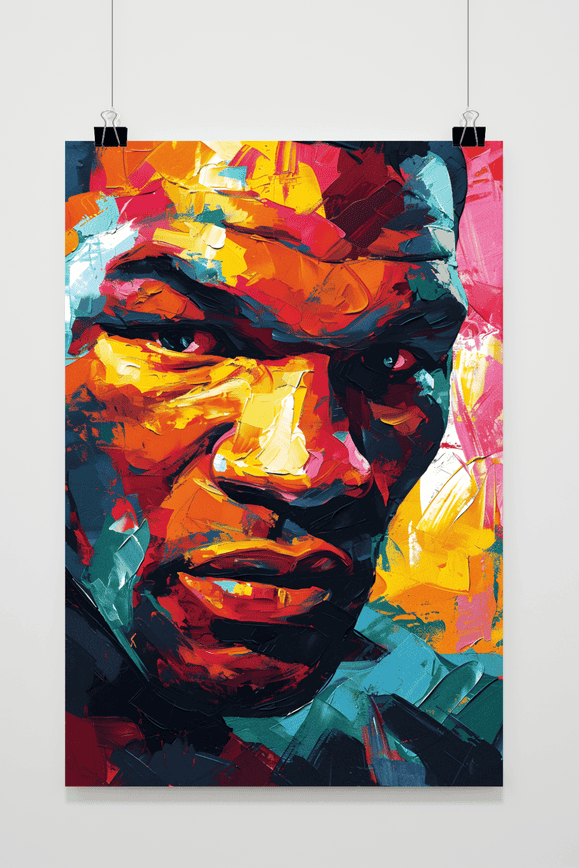 Mike Tyson Aquarell Poster