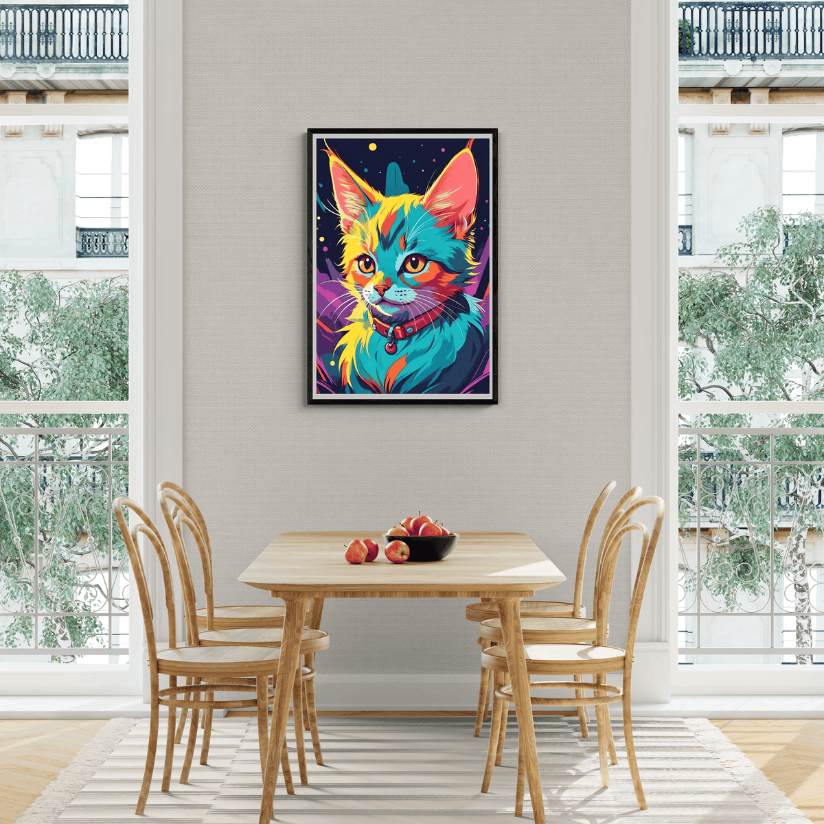 Chat Cartoon dans un intérieur