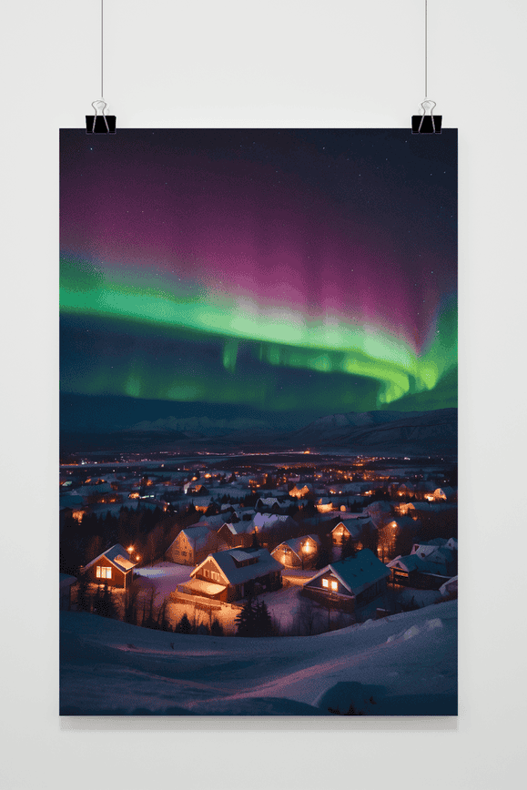 Póster Aurora Boreal