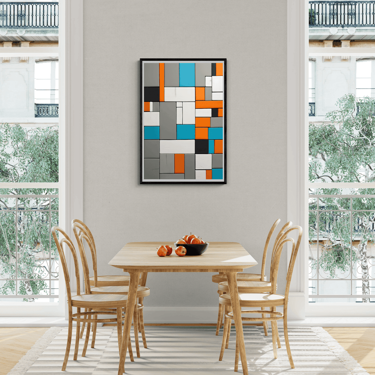 Inspirado en Mondriaan en un interior