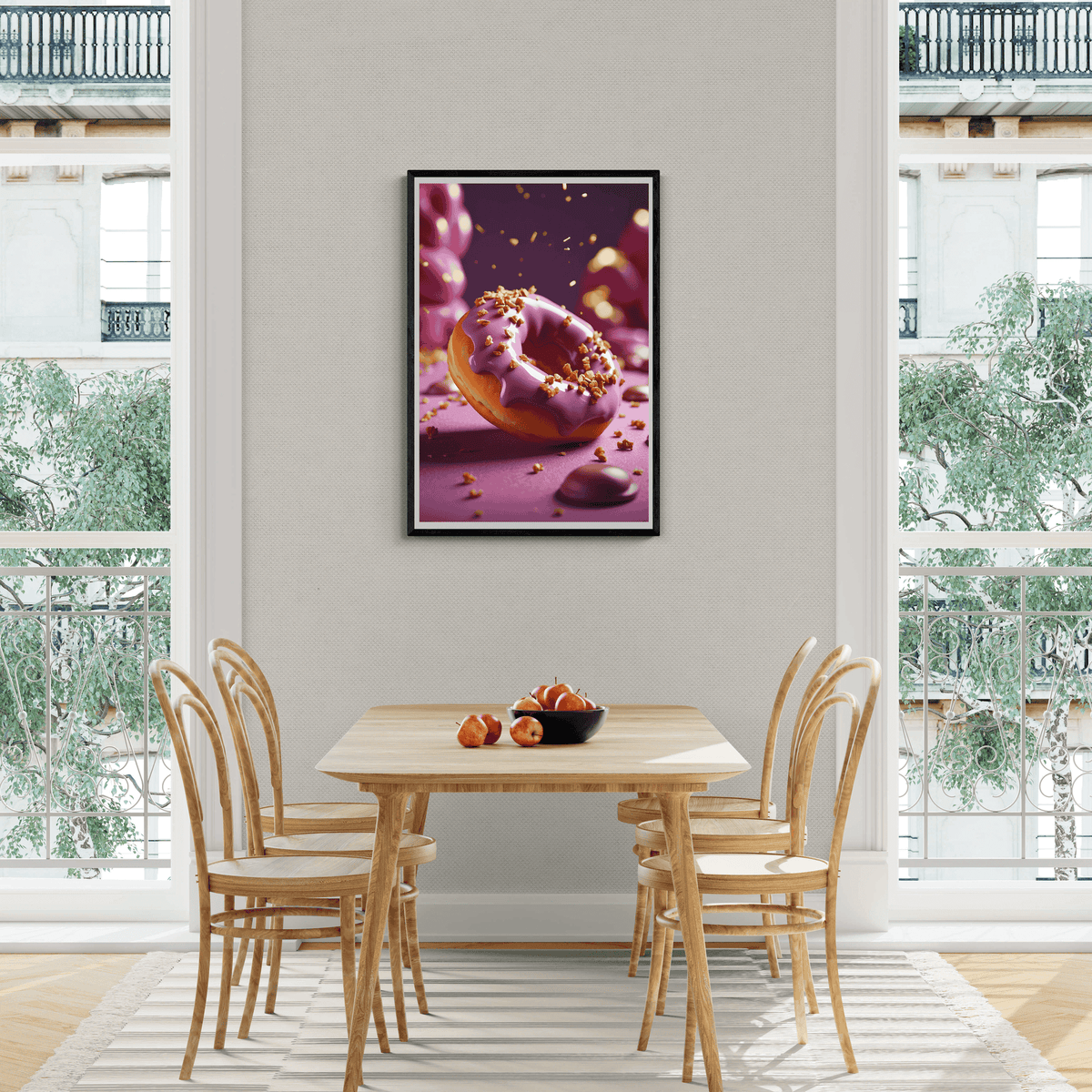 Donut Rose dans un intérieur