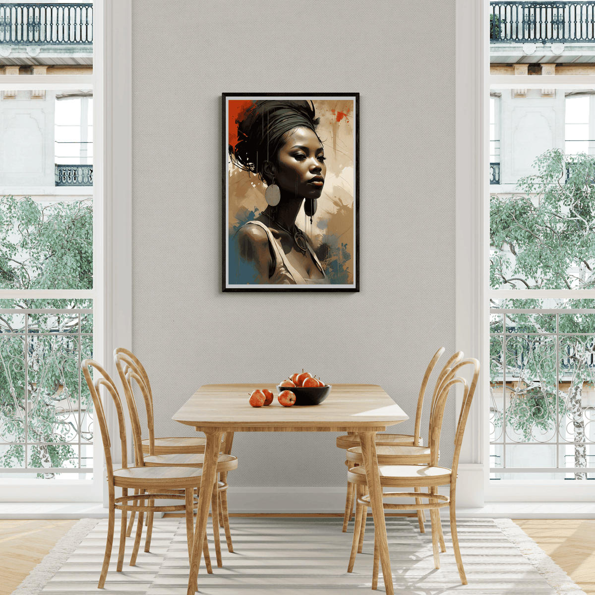 Modèle Africain dans un intérieur
