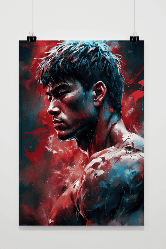 Póster Luchador Anime de 25 Artstreet