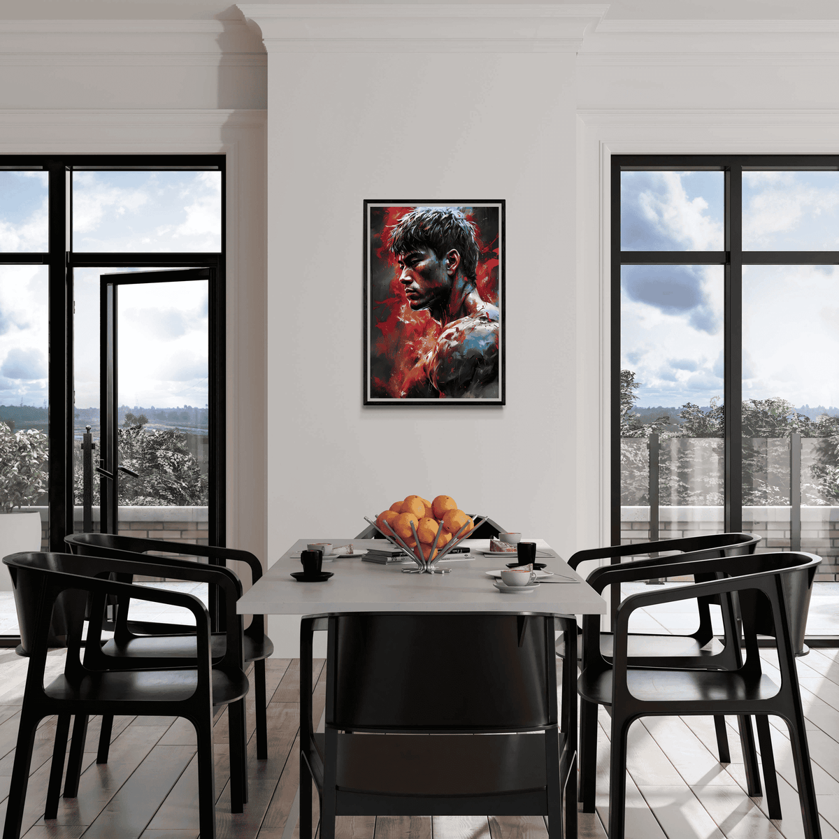 Luchador Anime en un interior