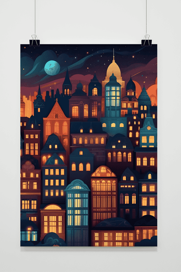 Póster Casitas de Invierno