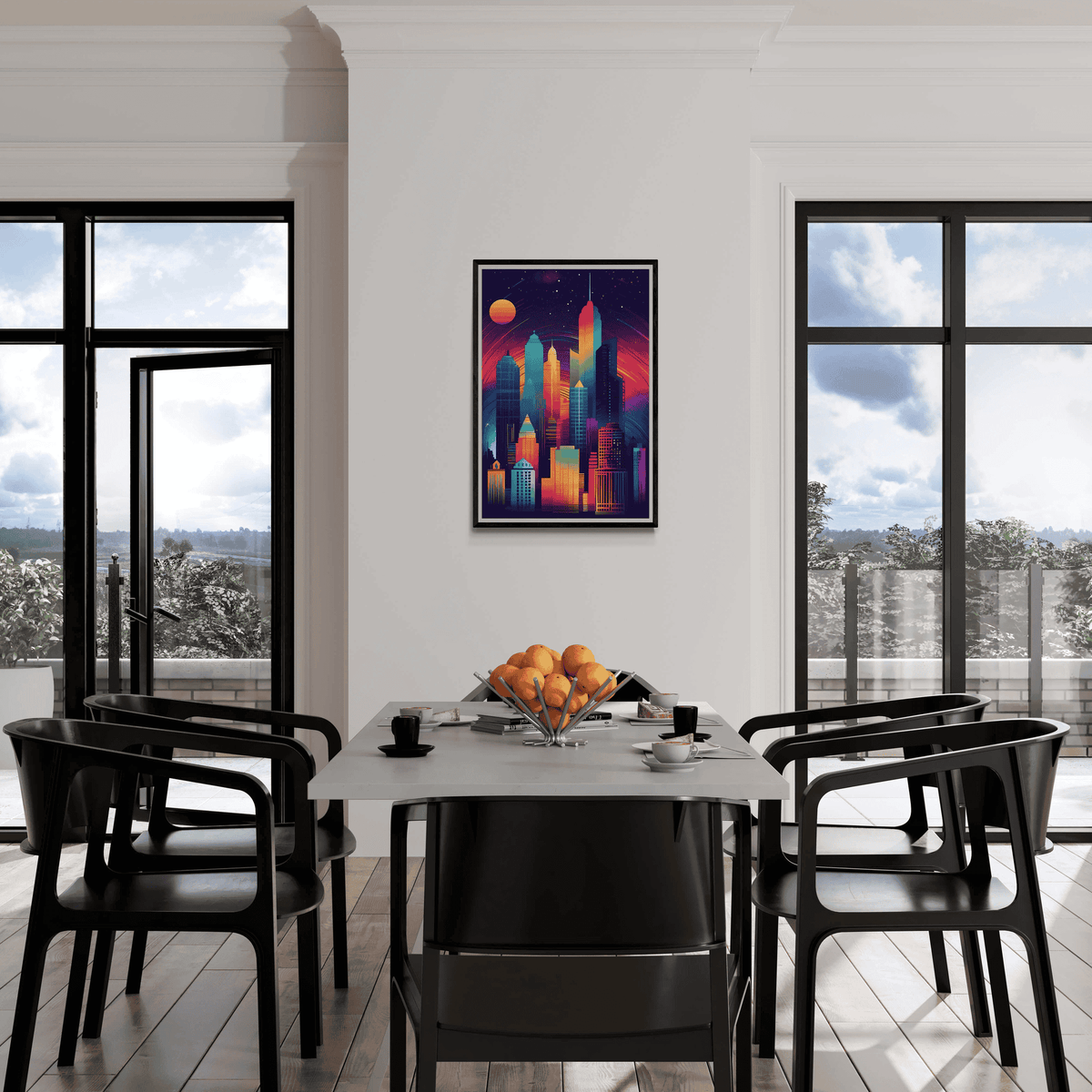 Edificios Neón en un interior