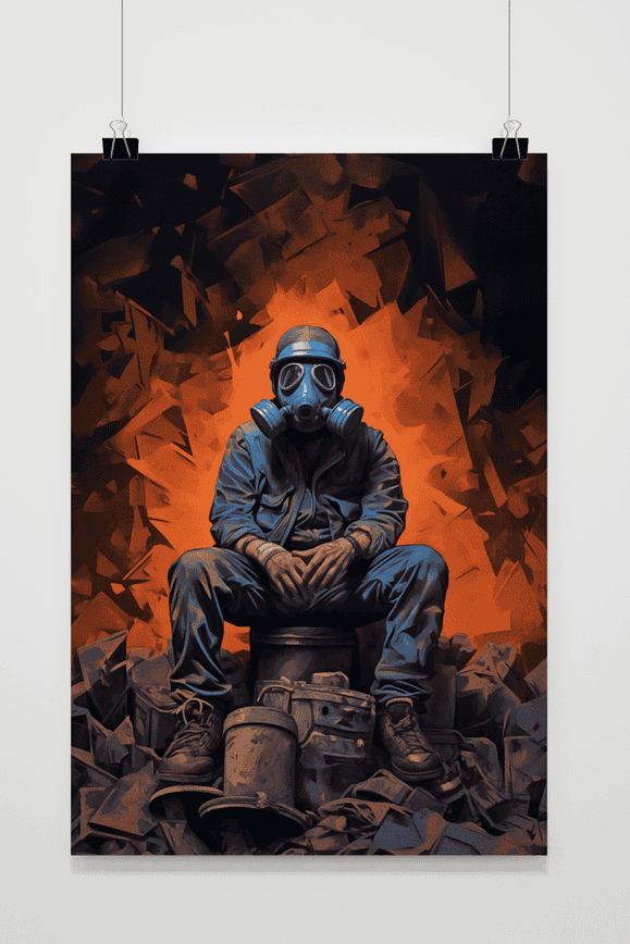 Gasmasker Denim poster