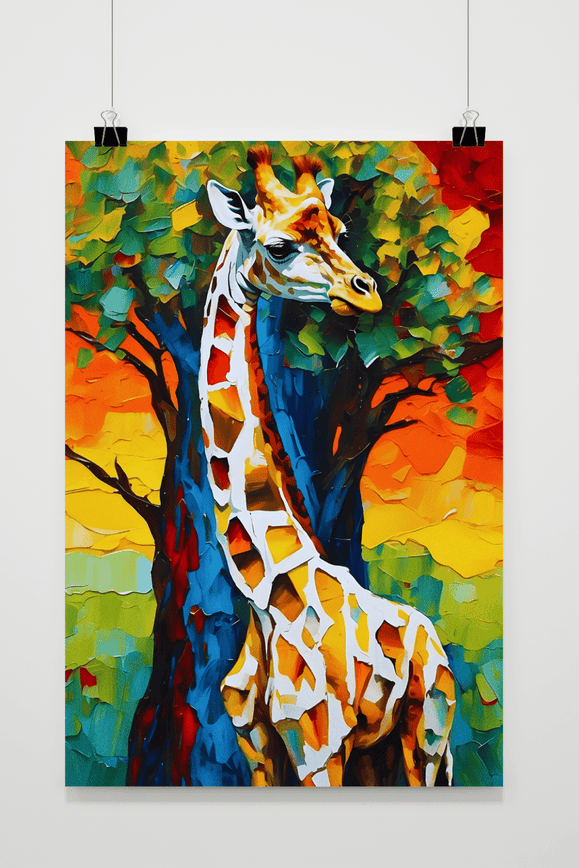 Póster Jirafa Acuarela de 25 Artstreet