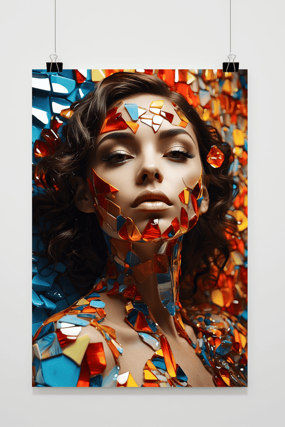 Póster Mujer Mosaico de 25 Artstreet