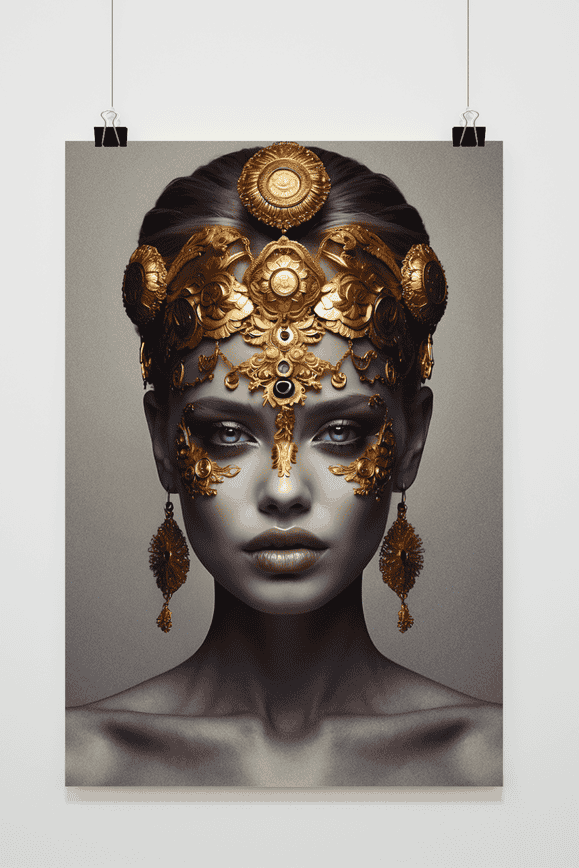 Frau Goldene Krone Poster