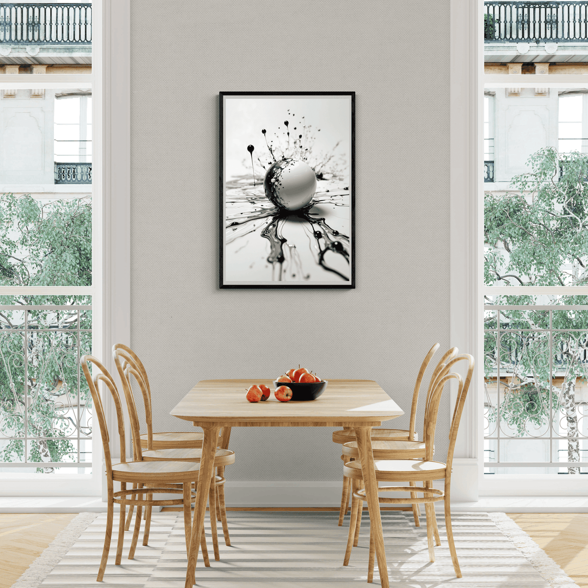 Esfera Minimalista en un interior