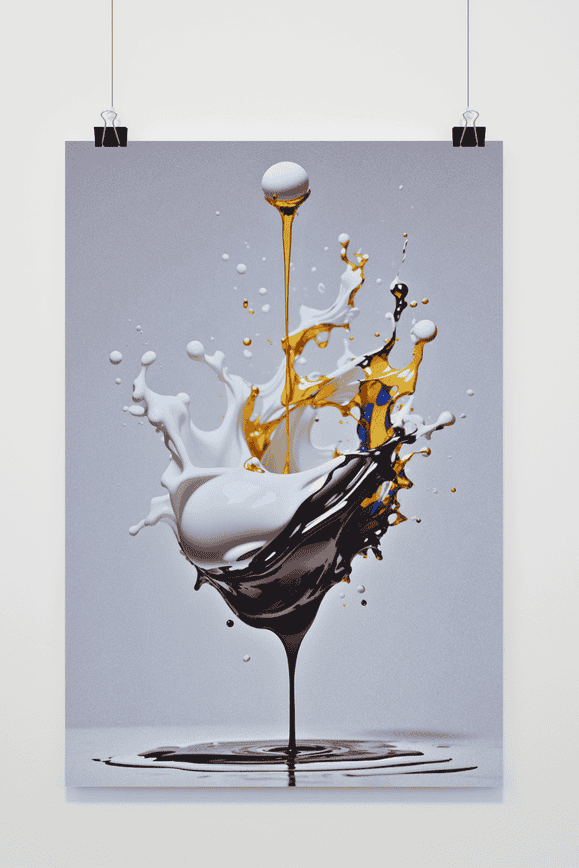 Póster Choque de Pintura de 25 Artstreet
